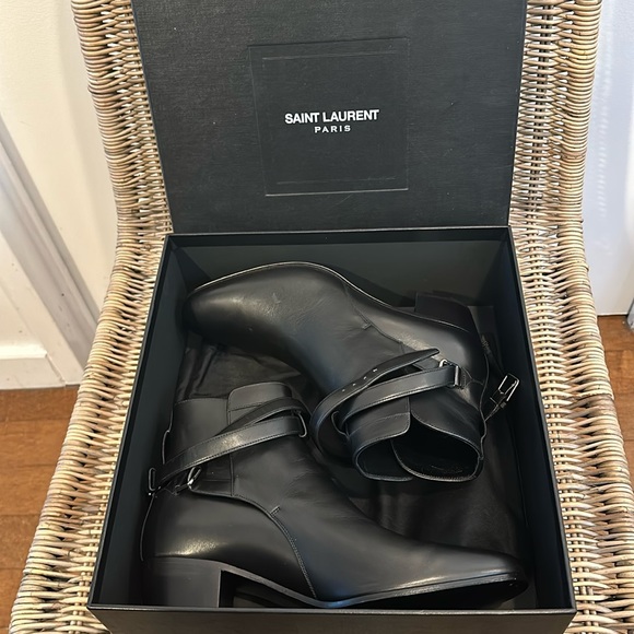 COPY - Saint Laurent Blake Jodhpur Strap Ankle Boots - Picture 1 of 15